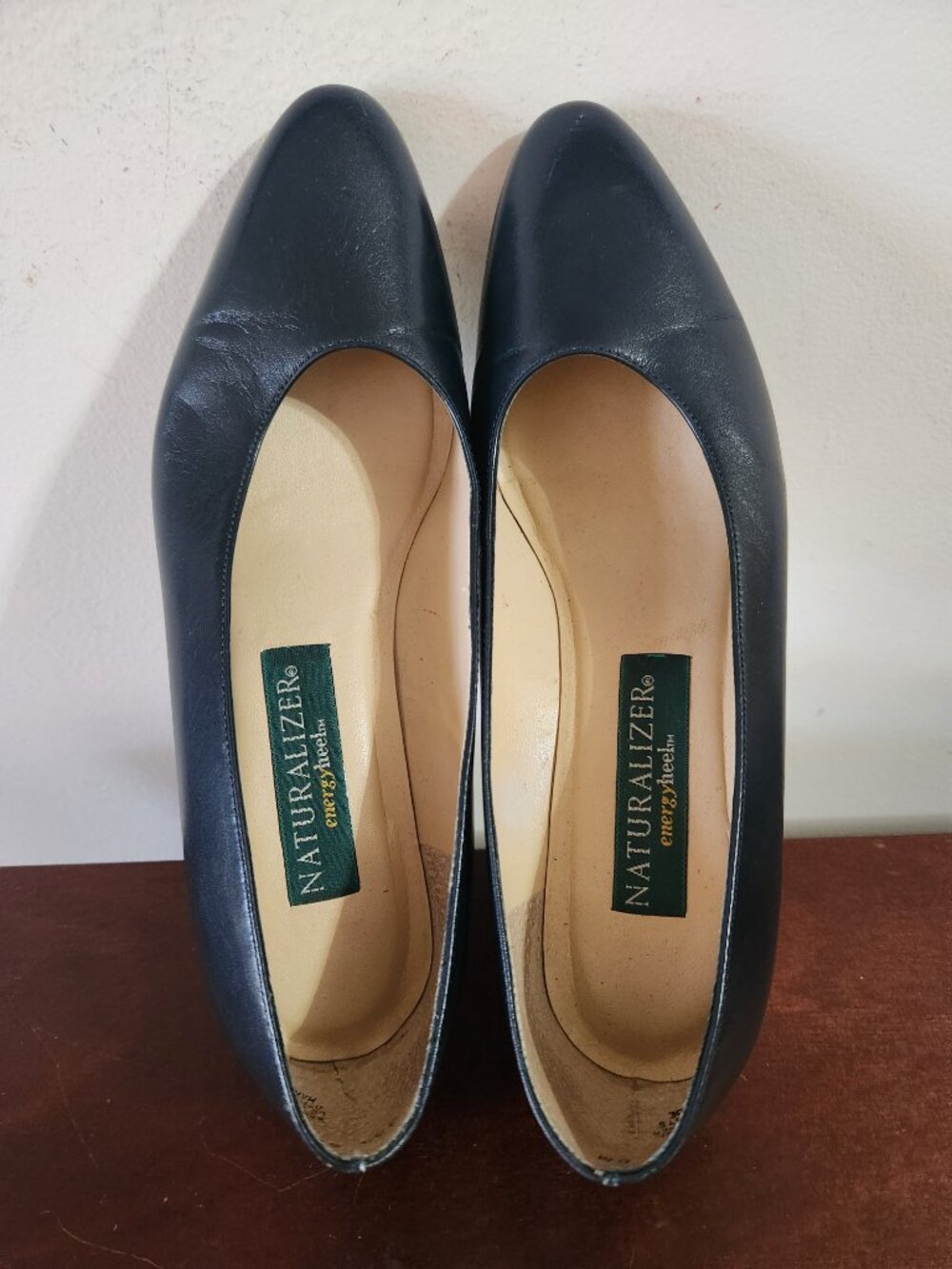 NATURALIZER Energy heel Women's shoes Leather dark blue 8M Cuban heels - Picture 2 of 12
